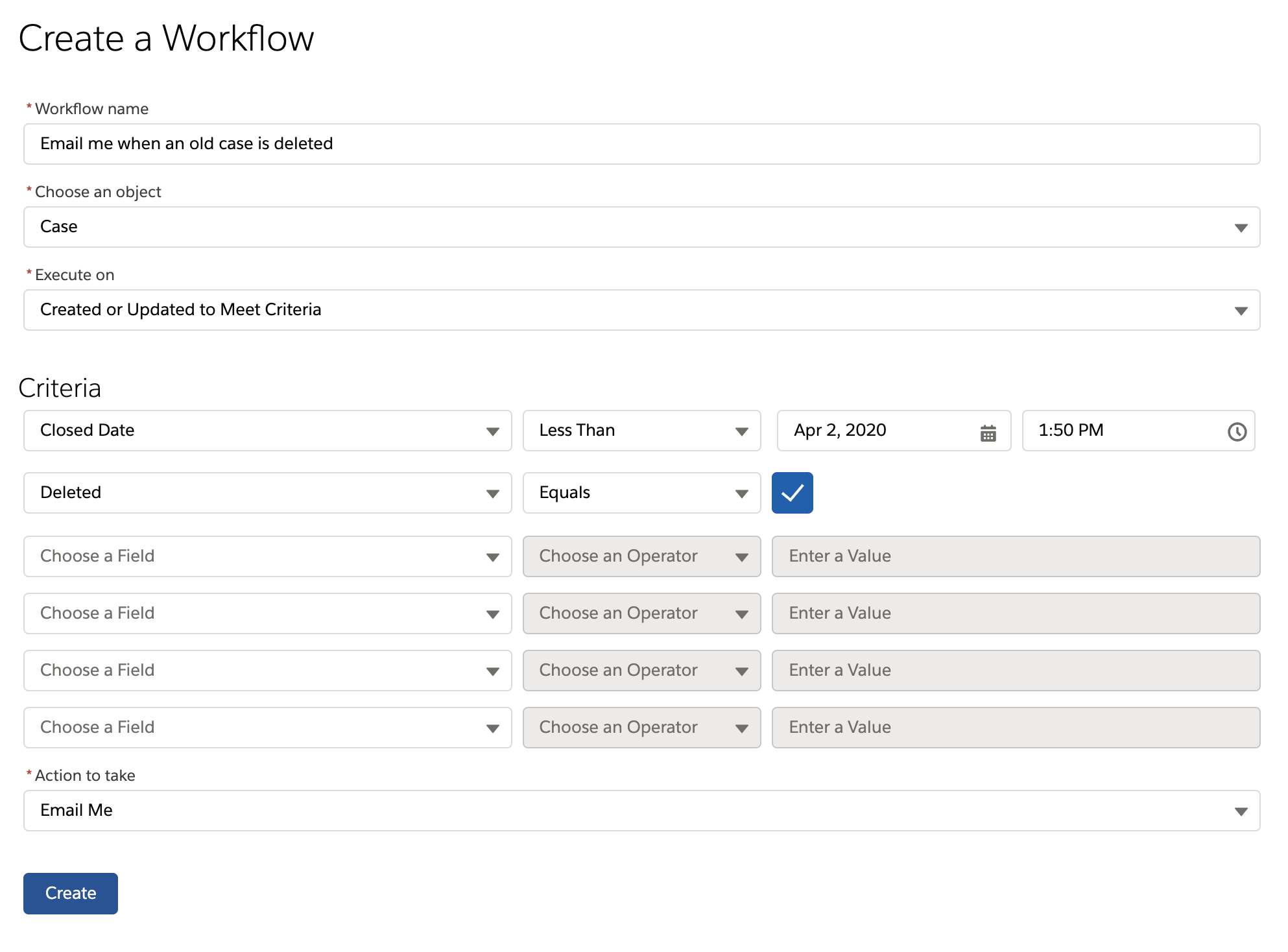 The Workflow Screen